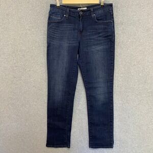 LEVI'S Women's Size 8 Mid Rise Skinny Jeans Logo Casual Dark Wash Classic Denim